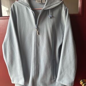 Baxter & Wells Women’s Hooded Zip Up Jacket in Light Blue